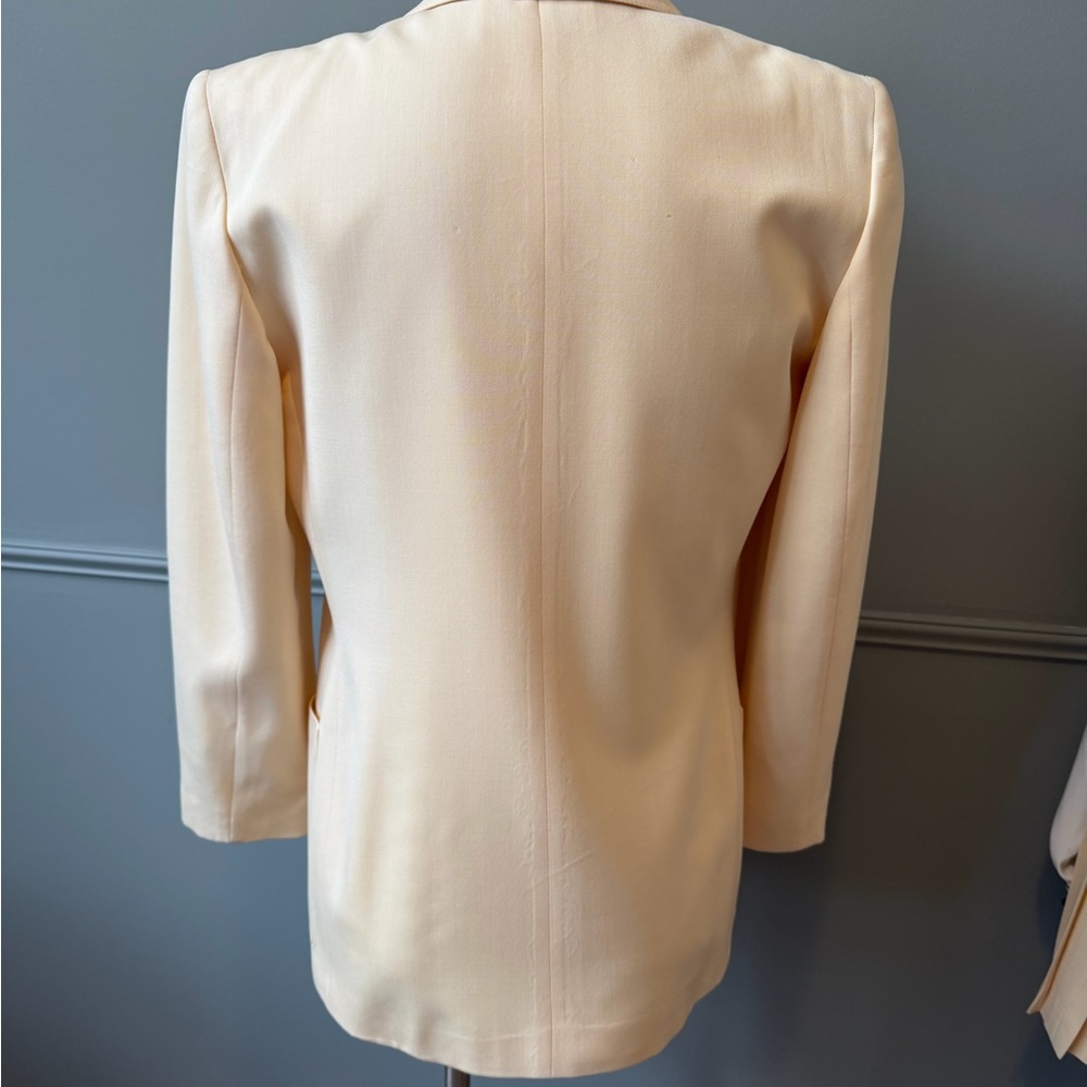 Vintage Christian Dior Cream Women's Blazer & Skirt Set Sz 8 - Picture 6 of 14